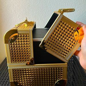 Gold Cube Makeup Box